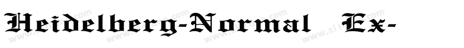 Heidelberg-Normal Ex字体转换